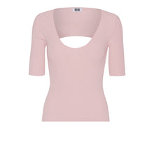Load image into Gallery viewer, BENE rose quartz pink knit bodysuit with short sleeve

