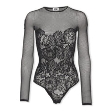 Load image into Gallery viewer, BENE lace bodysuit in black
