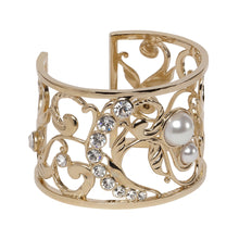 Load image into Gallery viewer, OLAB gold flower cuff
