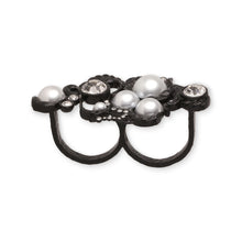Load image into Gallery viewer, OLAB two finger ring black
